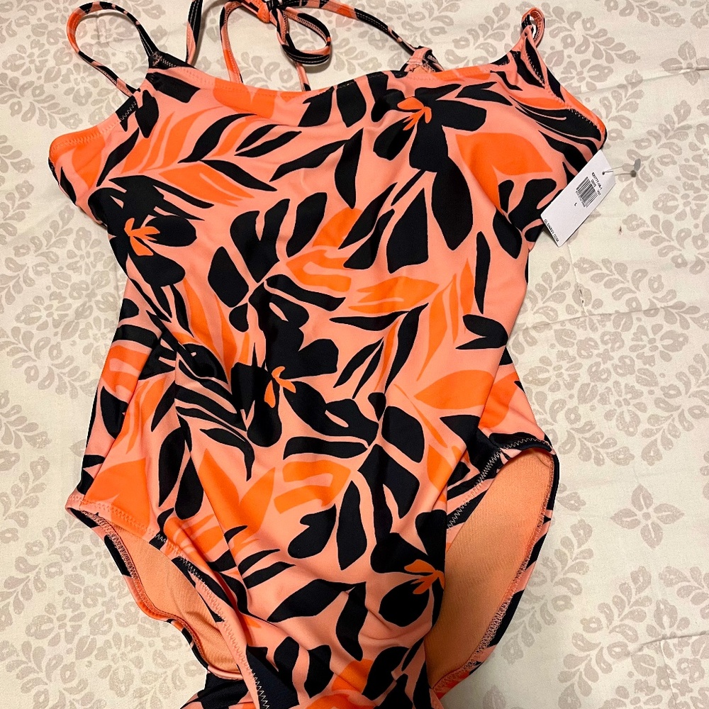 NWT Old navy Tie-Back One-Piece Cami Swimsuit size Large